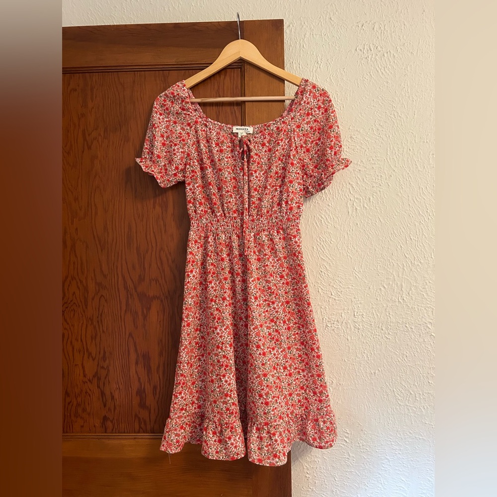 Monteau Pink Floral Mini Dress